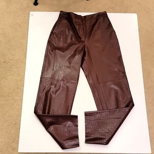 Zara faux croc embossed relaxed fit pant